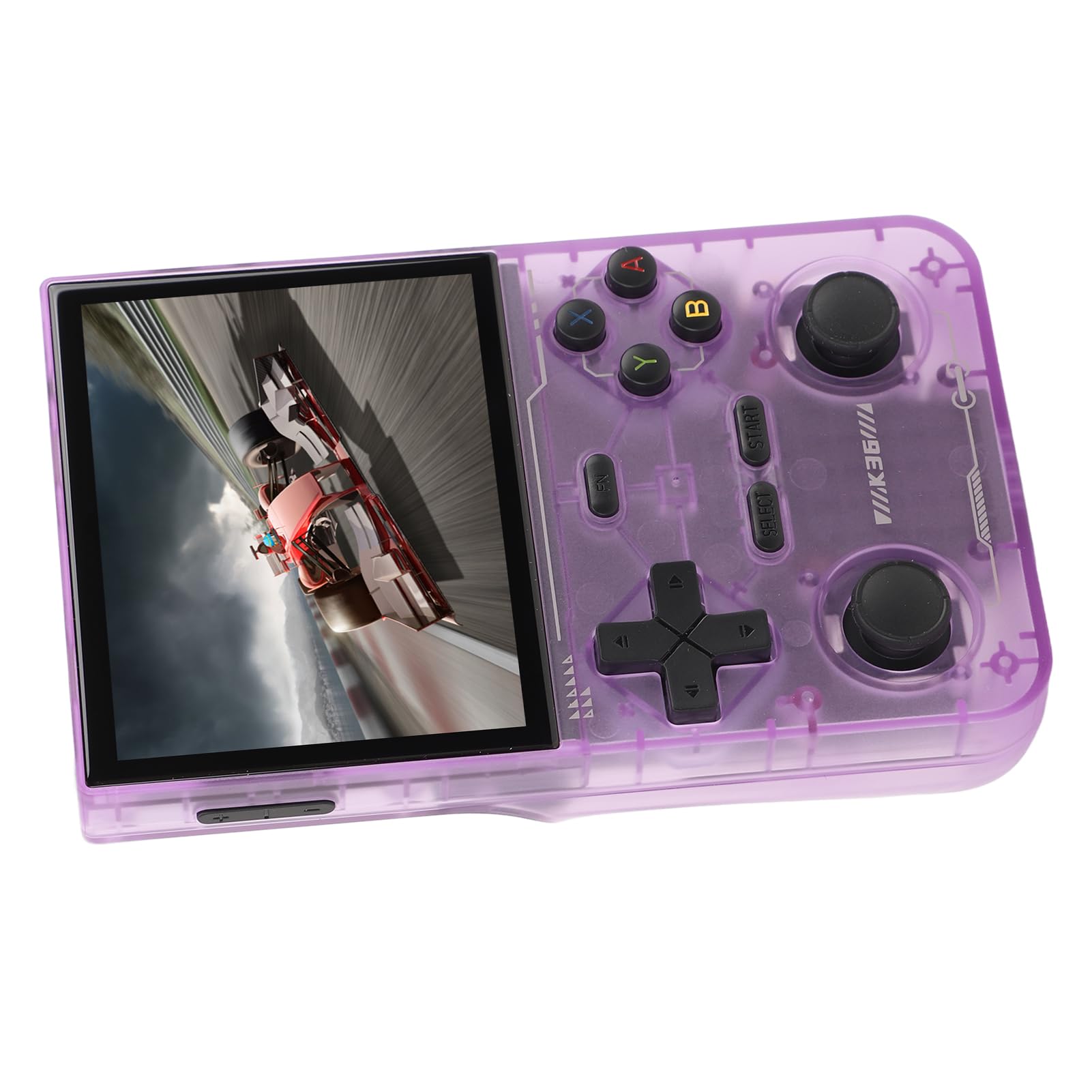 Generic Przenośna Konsola do Gier w Stylu Retro, Podwójny Joystick, Ekran 3,5 Cala, do Wypoczynku i Rozrywki, materiał ABS (fioletowy)
