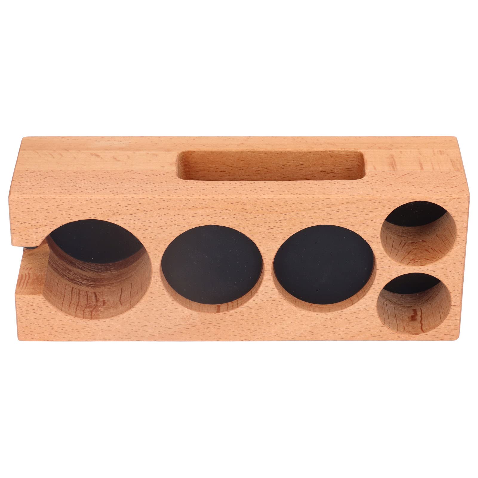 Naroote Supporto in Legno per Tamper da Caffè con Design Scanalato