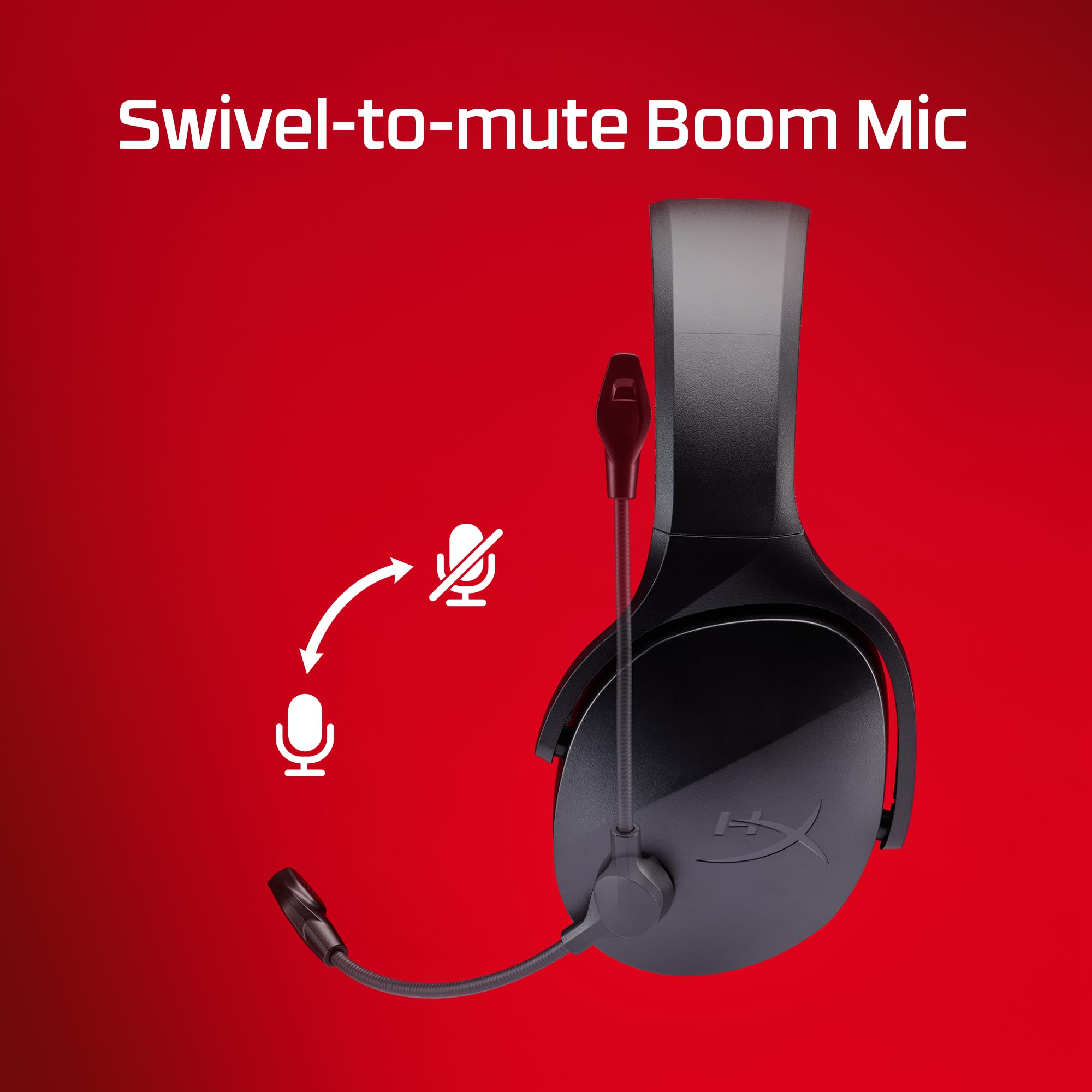 HyperX Cloud Jet – podwójny bezprzewodowy zestaw słuchawkowy do gier, 2,4 GHz i Bluetooth, PC, Mac, PS5, PS4, mobilny, sterownik 40 mm, czas pracy baterii 25 godzin, mikrofon Swivel-to-wyciszenie