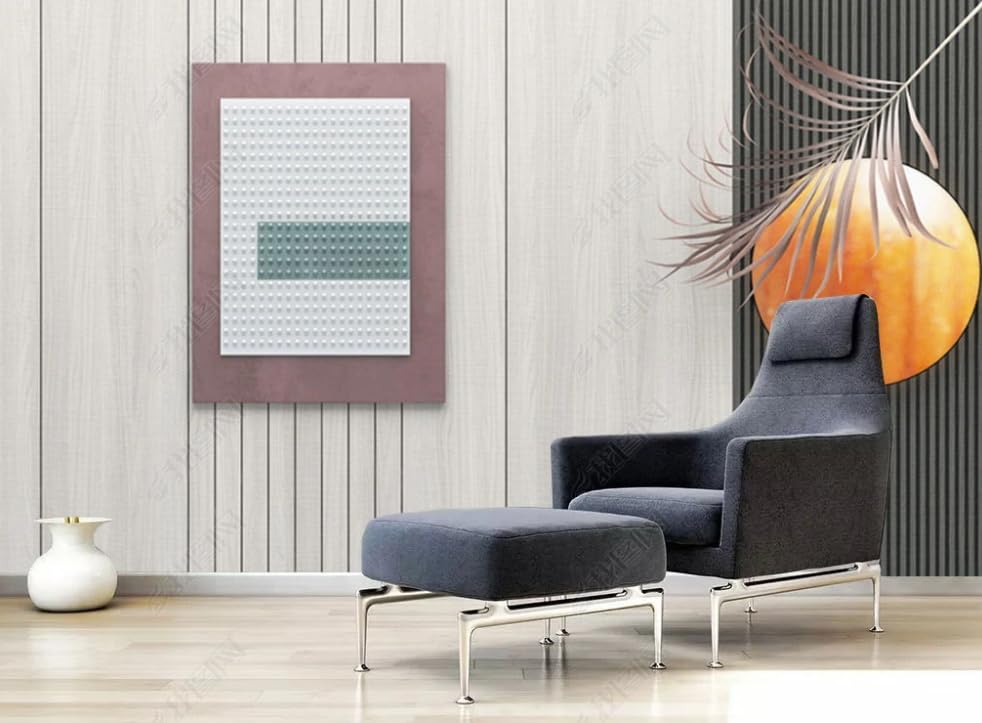 Papier peint de luxe léger effet bois grand format pour restaurant