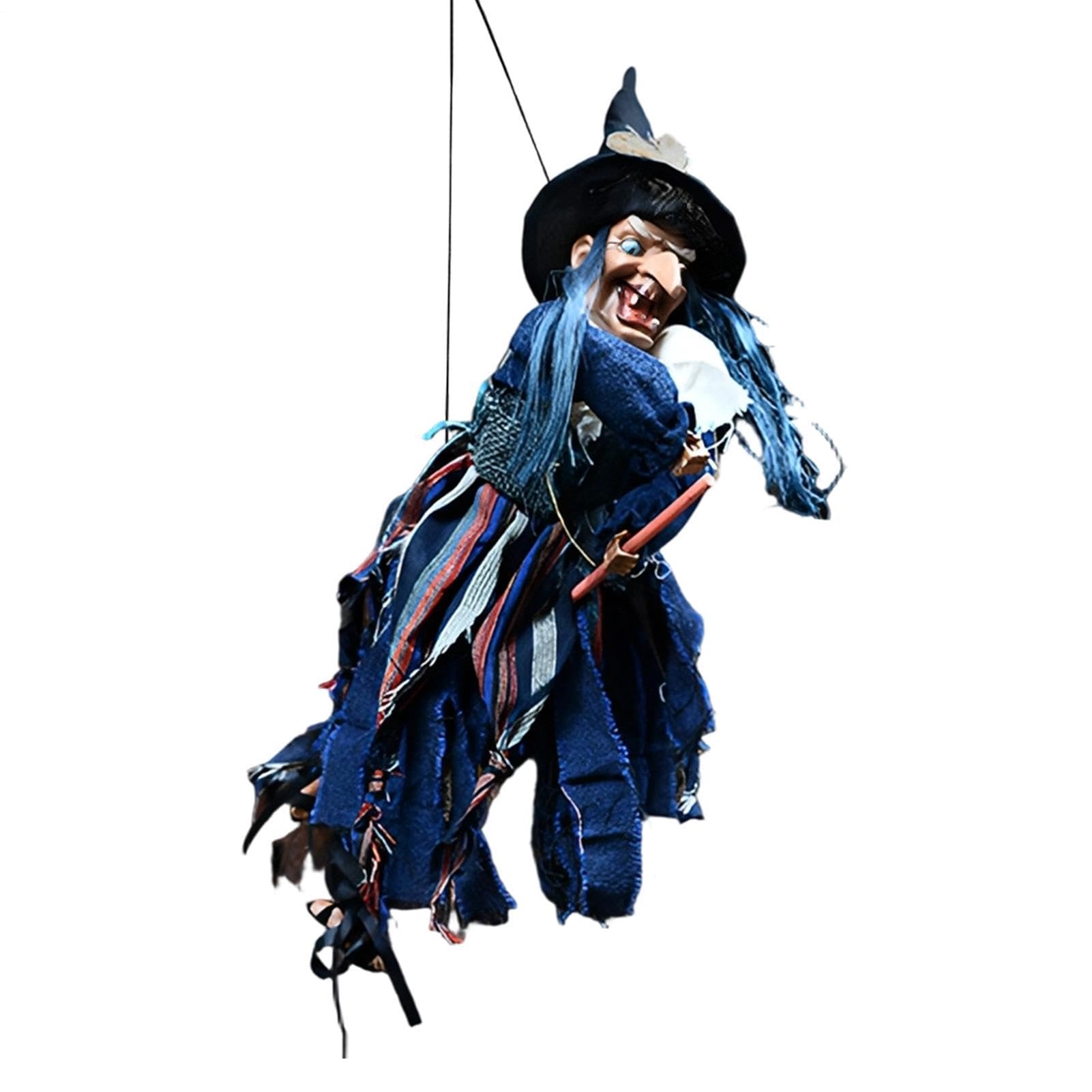 Dekoracja Halloween Wiedźma Ornament Straszne Dźwięki Jasne Oczy