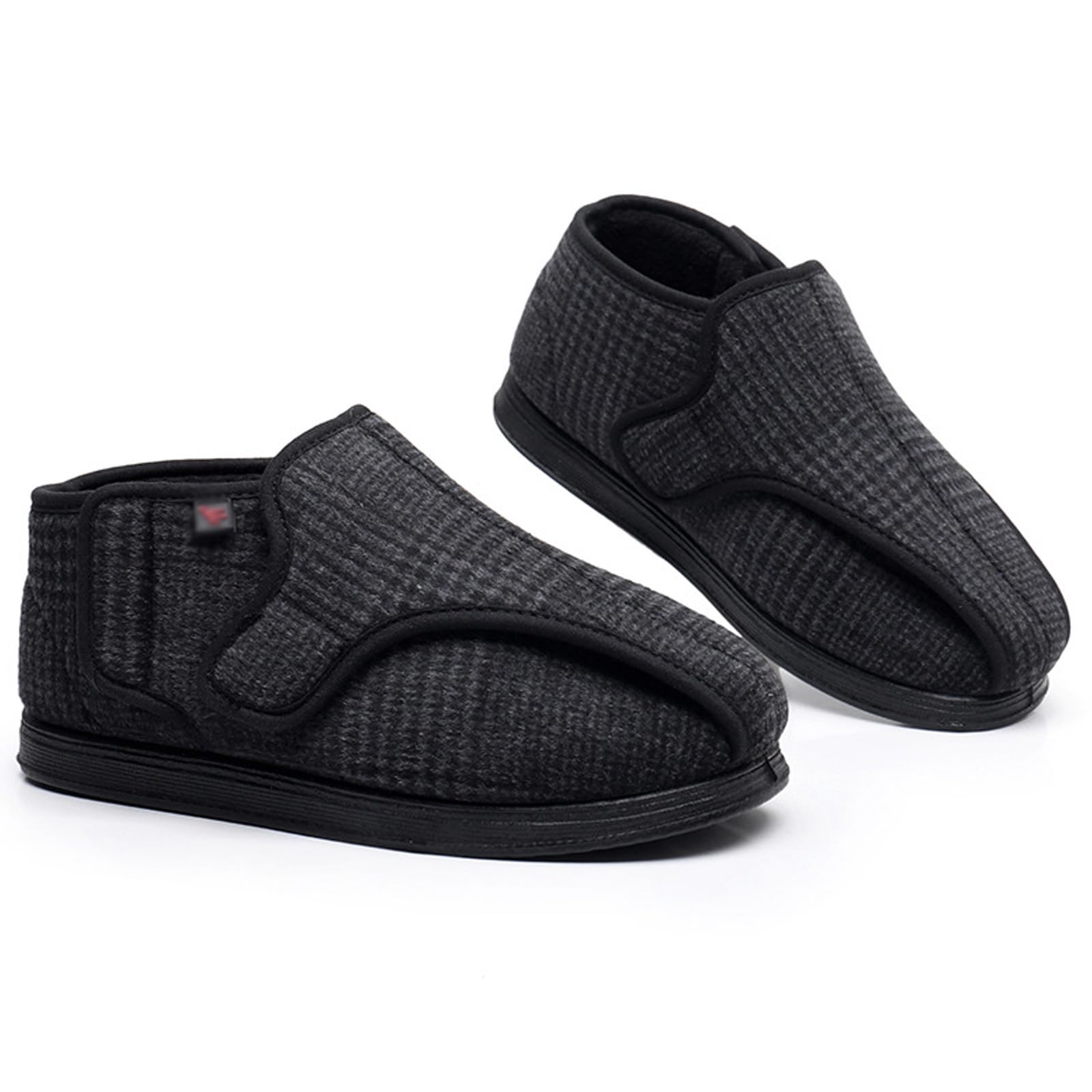 bumuam Zapatilla Ancho Especial Mujer,Zapatos para Diabéticos Anchos Cálidos Ajustables Pies Hinchados Pantuflas Ligeros Amortiguadores para Ancianos EU 41(26cm/10.2in)