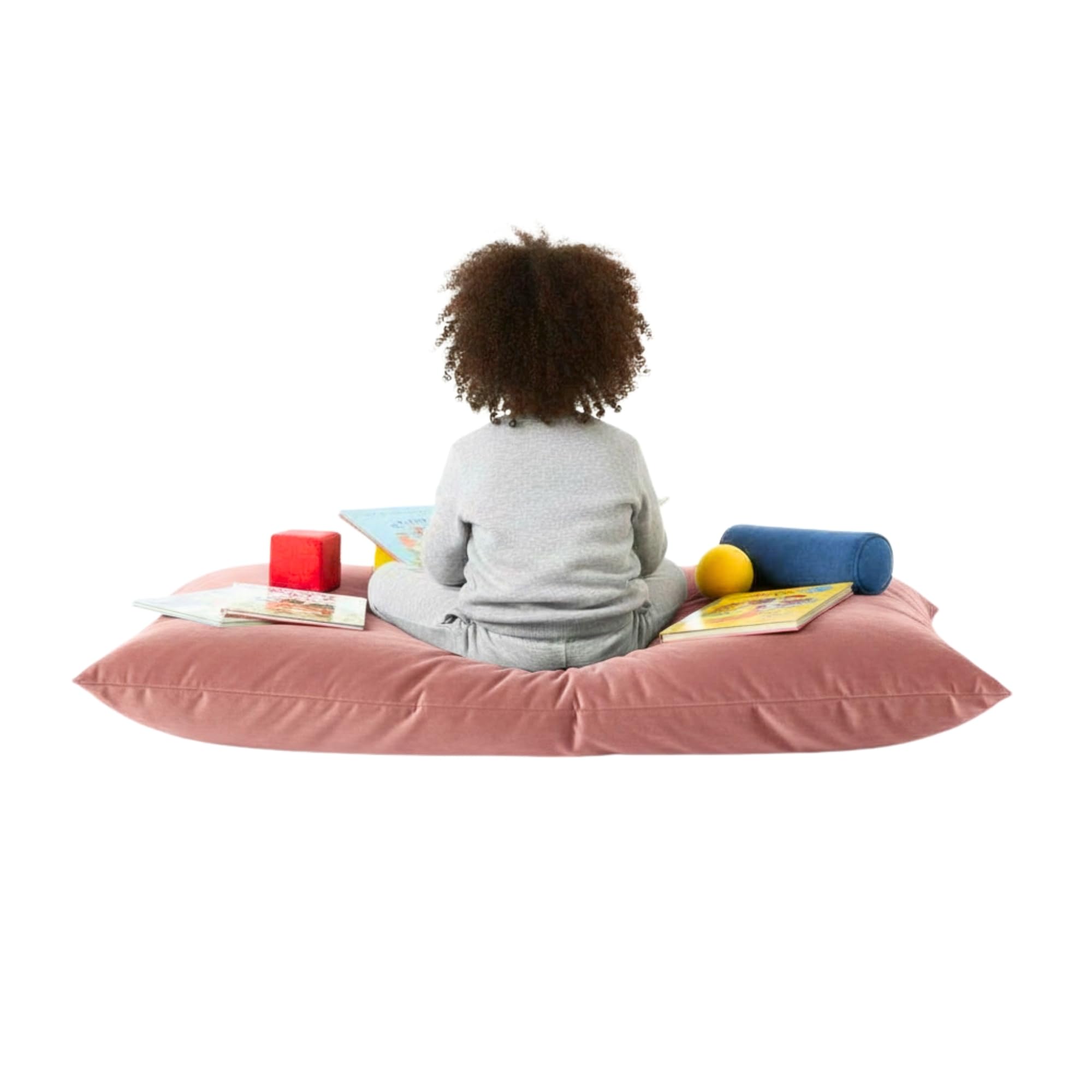 Kosiproducts Beanbag Floor Square Cushions Pillow Plush Velvet 100% Soft Polyester-[90cmx90cm, English Rose — image 1
