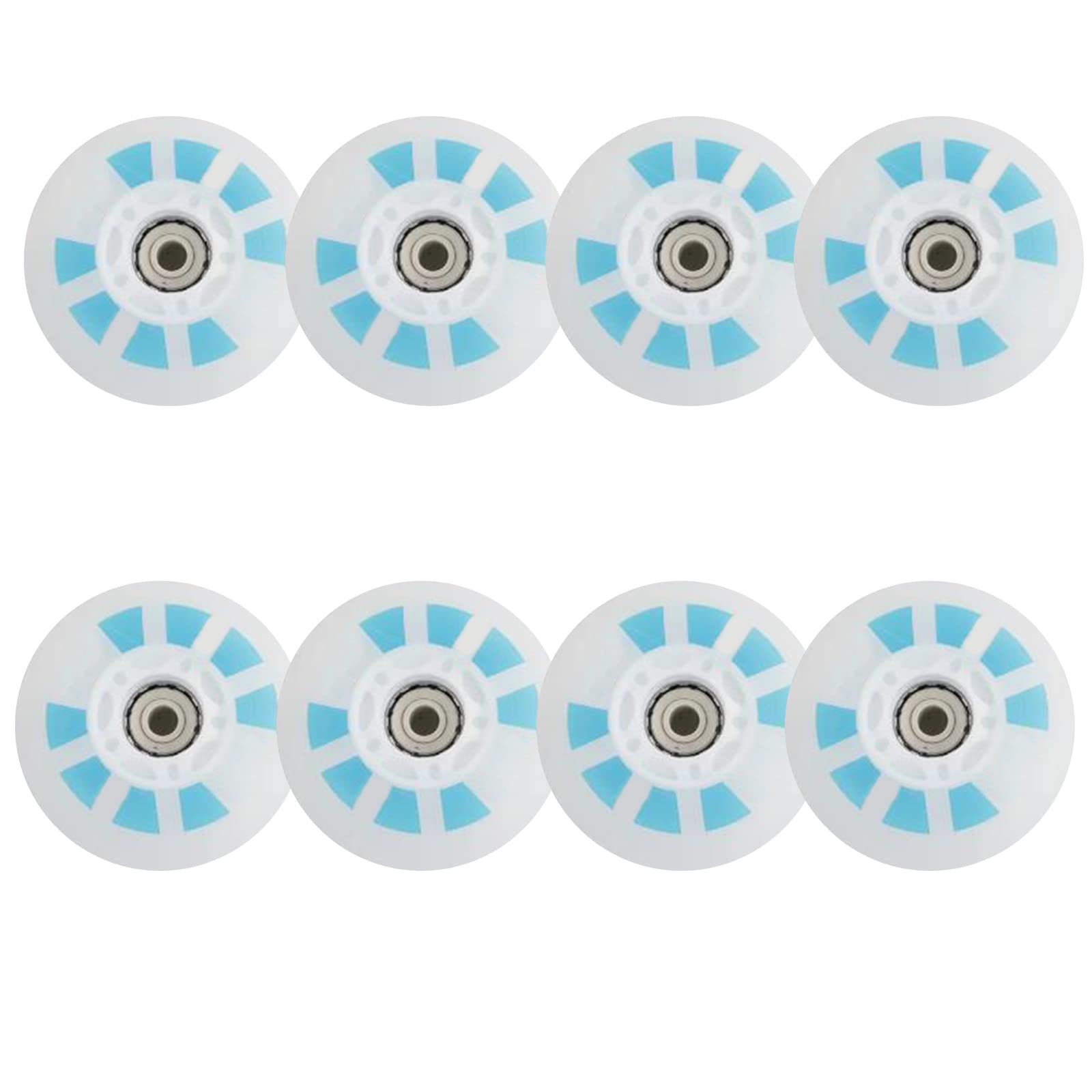 Generico Rotelle per Pattini in Linea Esterno Interno Ruote Luminose A LED da 72 mm, 76 mm E 80 mm, Senza Cuscinetti, Scorrevoli, Sportive, Confezione da 8, 90 A