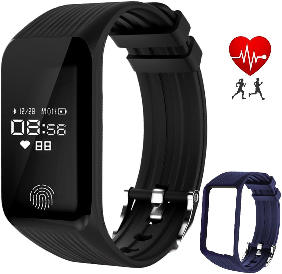 Fitness Tracker, FUNBOT B3 Fitness Watch : Activity Tracker Smart Band with Heart Rate Monitor & Sleep Monitor,IP67 Waterproof Smart Bracelet Pedometer Wristband with Replacement Band for iOS & Android and Women Men Kids