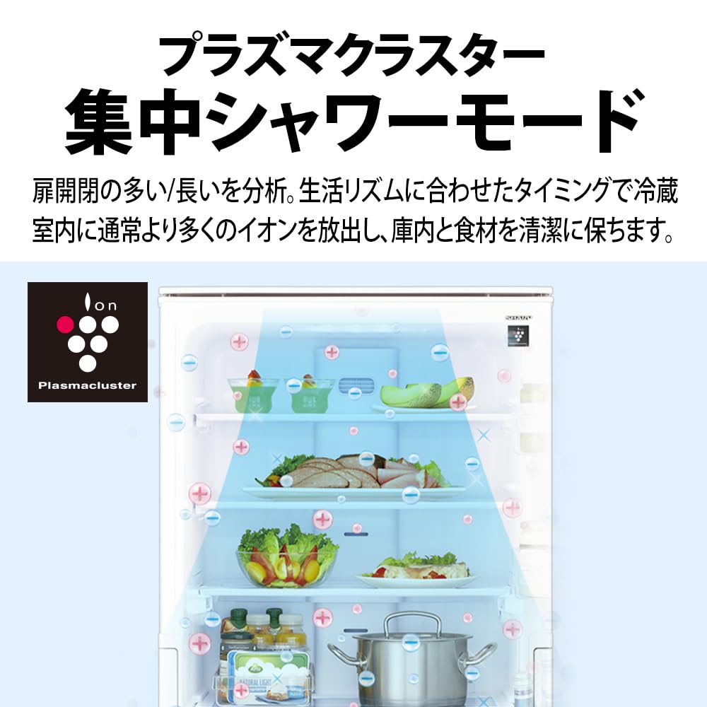 Amazon.co.jp: シャープ 冷蔵庫 幅60.0cm 408L SJ-XW41P-W シルキー