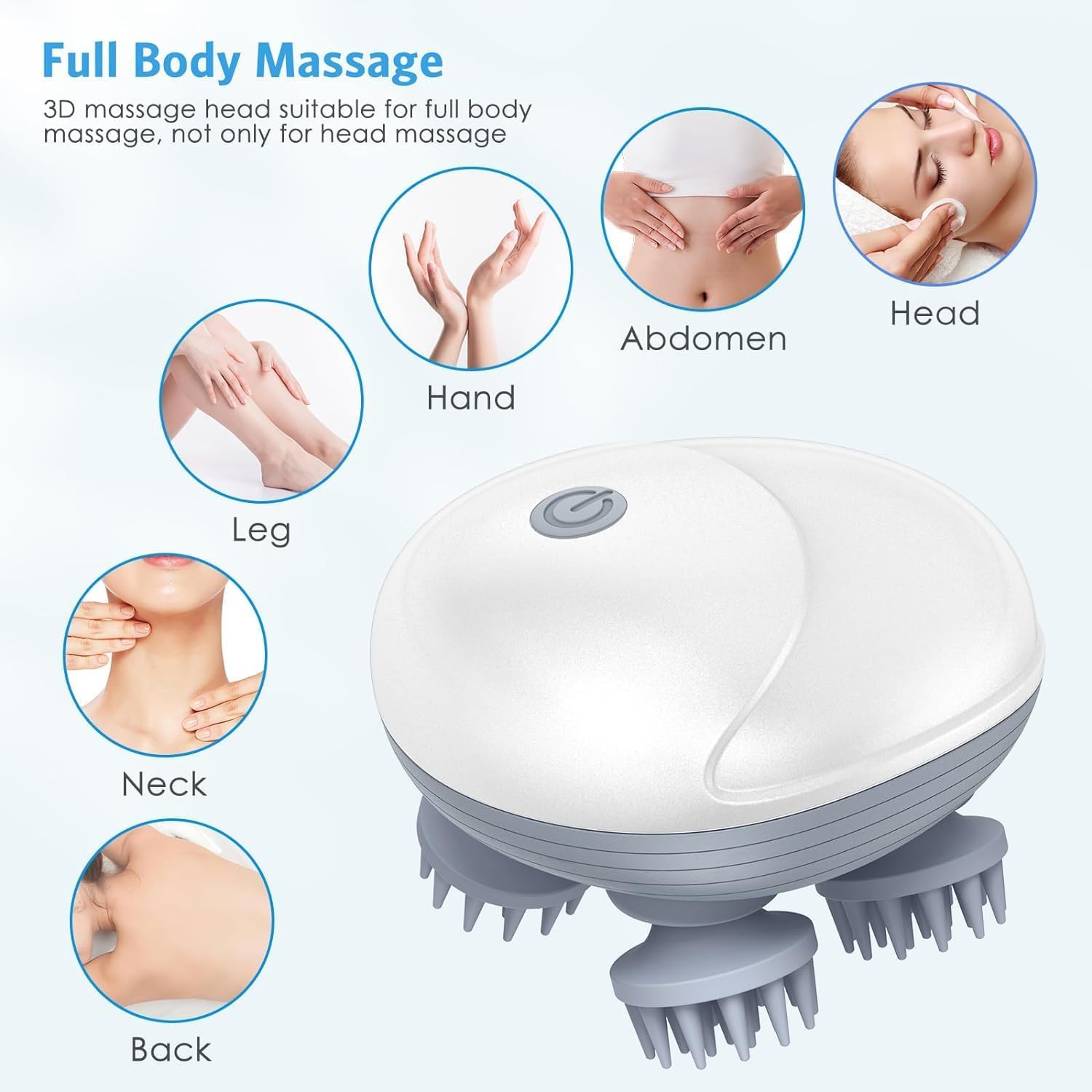Dealsure Head Massager for Scalp | 4 Heads Electric Head Massager Vibrating Machine | Handheld Massager Tool with Telescopic Handle for Relaxing Muscle Relief & Head Massage 2