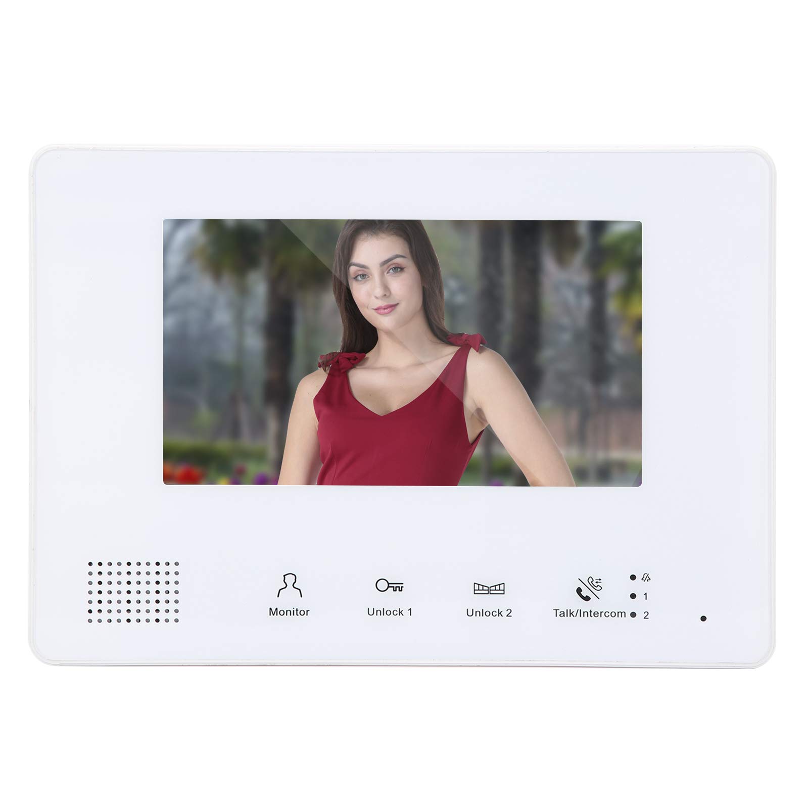 Kit videocitofono Sistema a 2 Fili Videocitofono Monitor da 7 Pollici Kit videocitofono, sblocchi Multipli, Sistema di telecamere di Sicurezza con citofono per Visione Notturna
