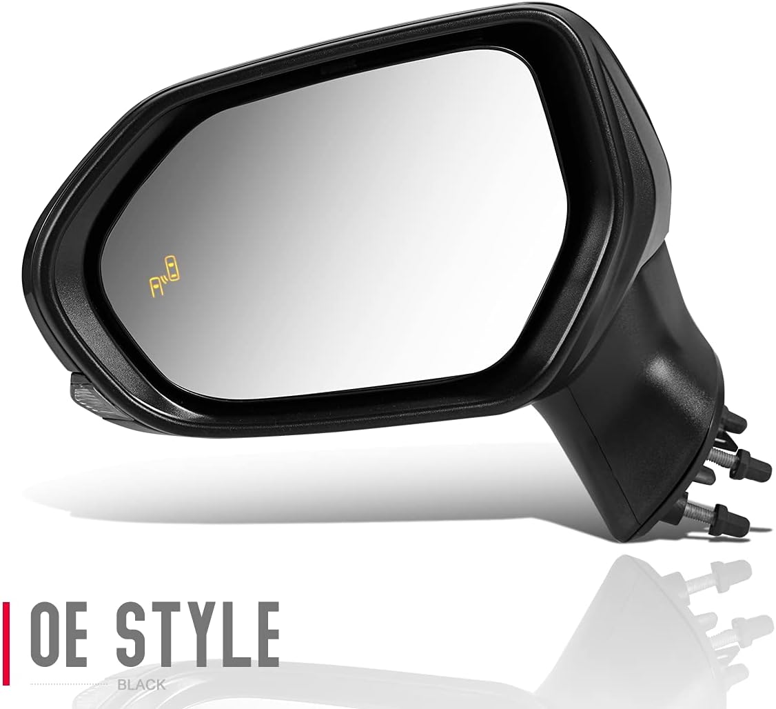 Auto Dynasty TO1320368 Factory Style Driver Left Side Mirror - Manual Folding | Power Adjust | Heated Glass | Turn Signal | Blind Spot Detection - Compatible with Toyota Camry 18-20, Paint to Match