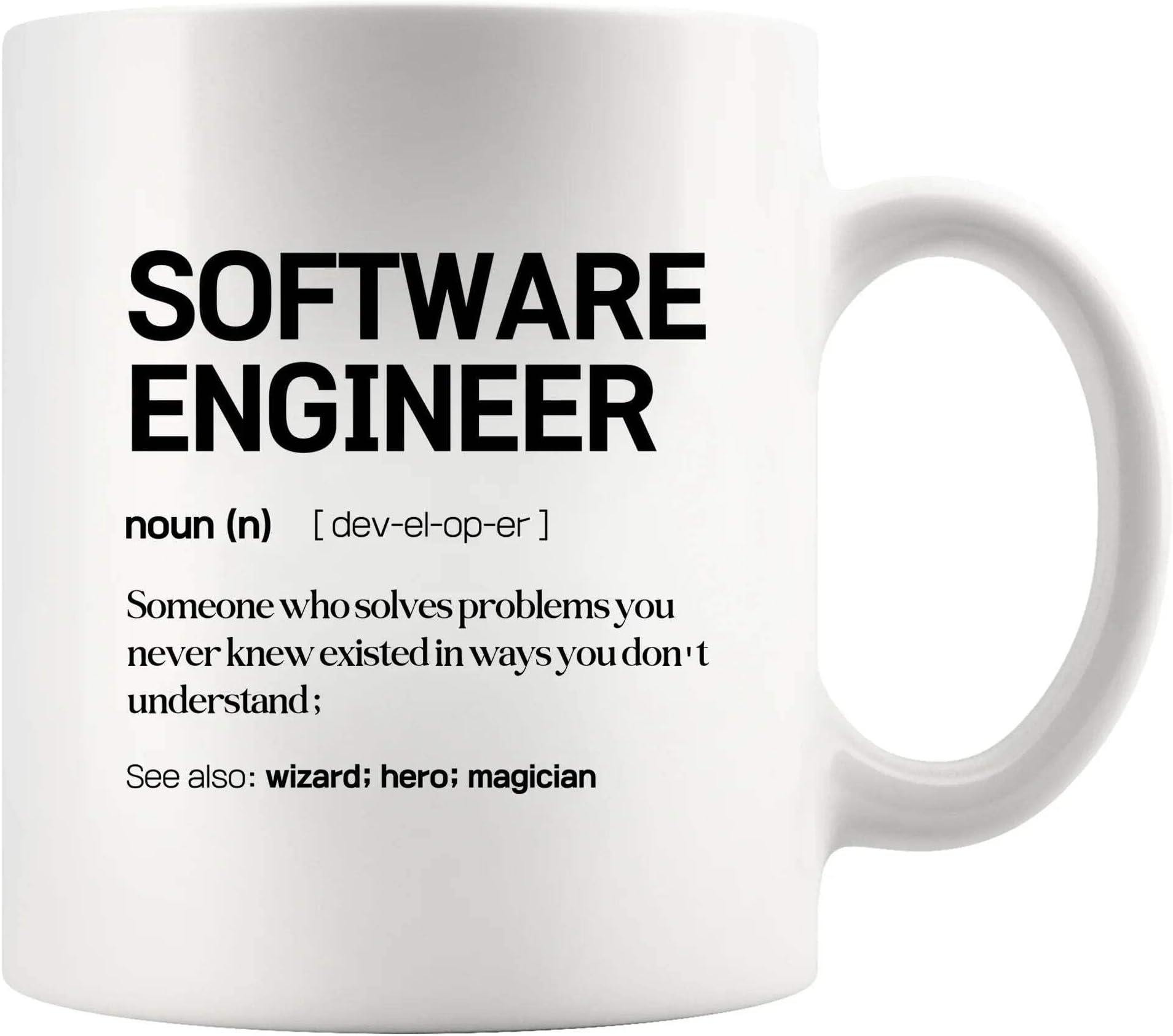 Panvola Software Engineer Definition Mug Engineering Gifts Graduation Birthday Promotion Coworker New Engineers Ceramic Mug 11 oz White 11 oz