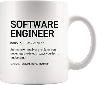 Software Engineer Definition Mug Engineering Gifts Graduation Birthday Promotion Coworker New Engineers Ceramic Mug 11 oz White 11 oz