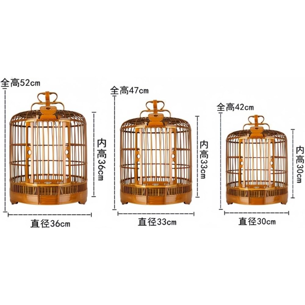 Amazon | OGXN 鳥かご 竹製 手作り 耐久性 バードケージ 鳥小屋