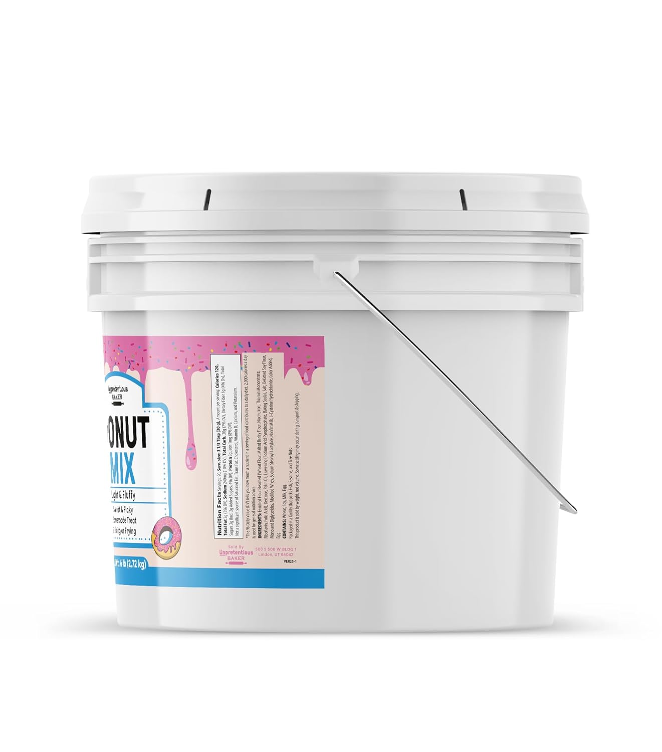 Unpretentious Raised Donut Mix, 1 Gallon, Baking & Frying, Light & Fluffy, Tender & Flaky (96 Ounce)