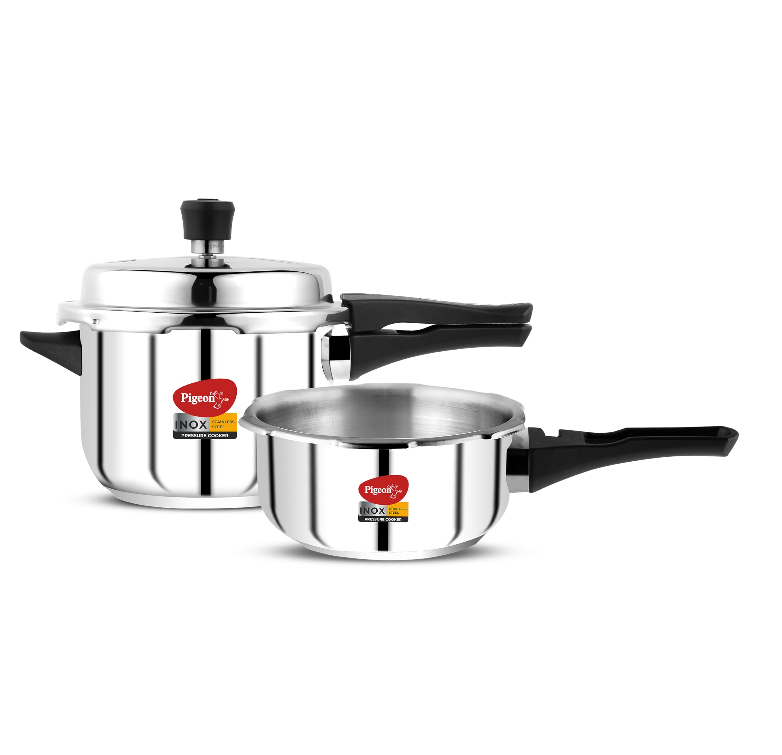 Pigeon by Stovekraft 14551 Induction Base Outer Lid Stainless Steel Pressure Cooker, 5L, Silver