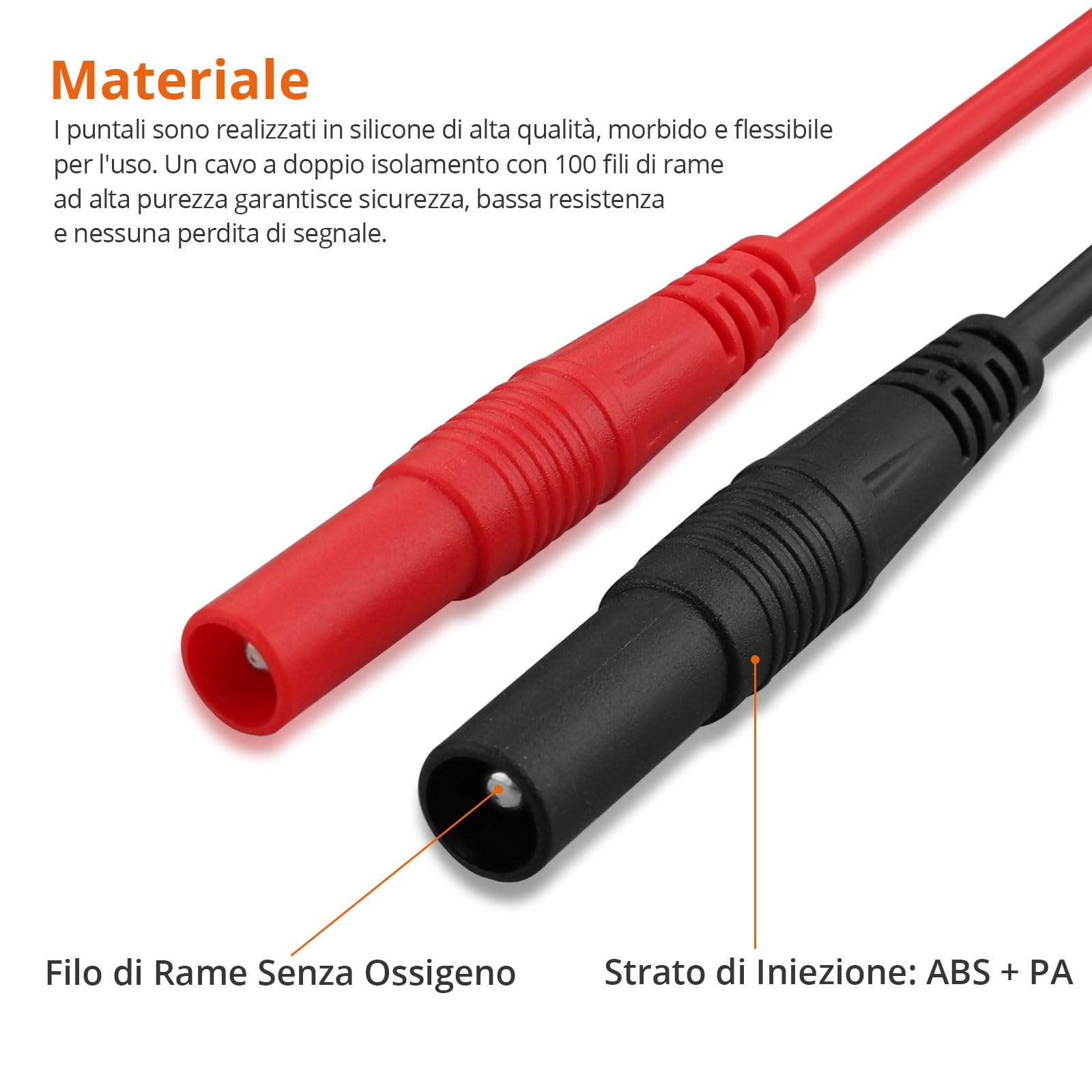 Proster Kit Puntali da Test per Multimetro 24 in 1 con Sonde di Multimetro Sostituibili Placcate in Oro Conduttori di Prova Maschio e Femmina Ganci di Prova U Plug Clip a Coccodrillo