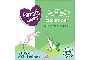Parent Choice Baby Wipes Refreshing Cucumber 240 Ct w/ Aloe