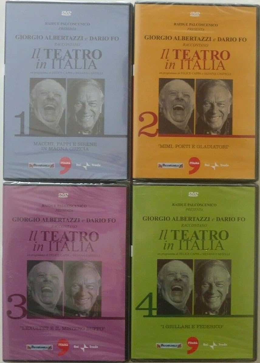 TEKNOFILM Giorgio Albertazzi e Dario Fò Il Teatro In Italia - 8 DVD SENZA COFANETTO