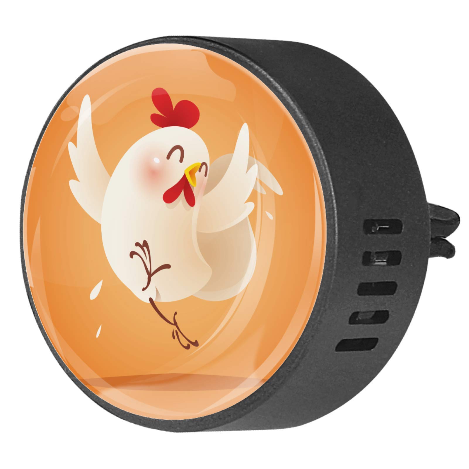Josid 2PCS Funny Animal Chicken Flying Car Accessories Car Air Freshener Aromatherapy Diffuser Car Vent Clip Gift Decorations 40mm