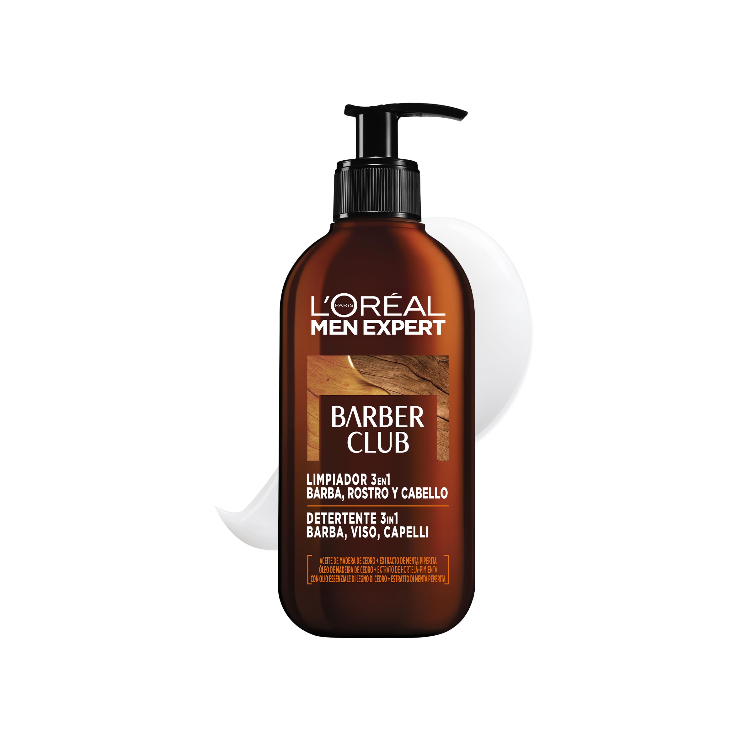 LOréal Men Expert Barber Club Barba-Rostro-Cabellos Shampoo - Pack of 2