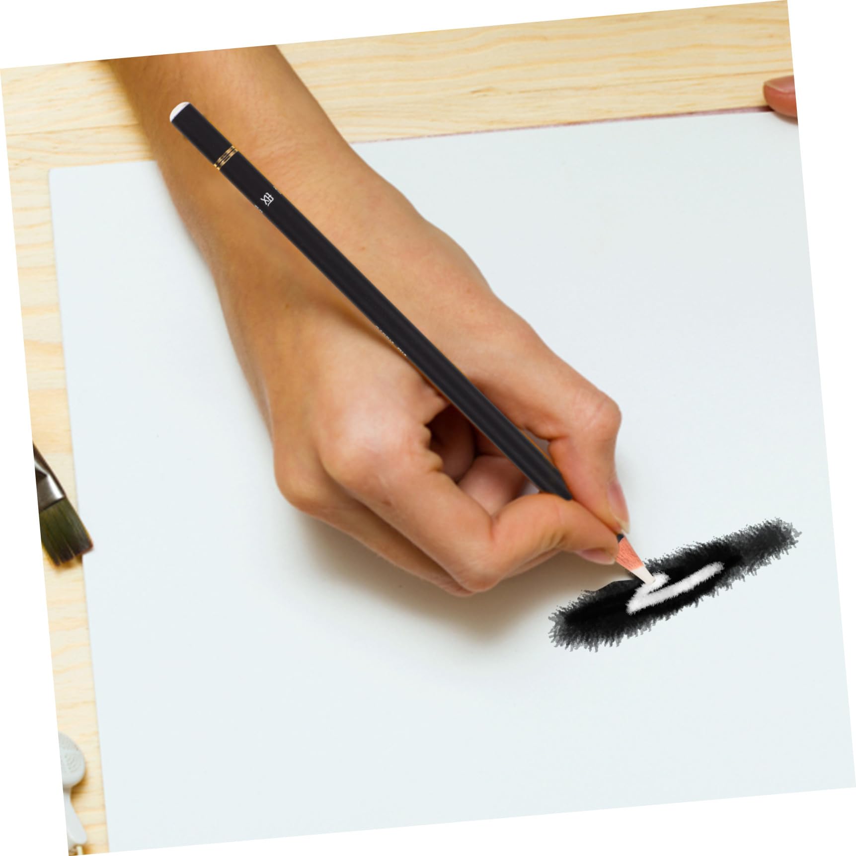 NUOBESTY 18piezas Eraser Pencil Rubber Sketch Eraser Pen with Sharpener for Artists and Students for School Use