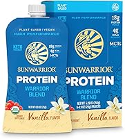 Vista 1 de Sunwarrior Proteína vegana en polvo con BCAA Proteína orgánica de semillas de cáñamo sin gluten, sin OMG, sin lácteos, soja sin azúcar, baja