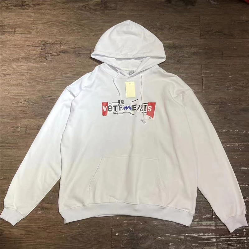 Generic2023ss Vetements Patchwork Letter Logo Men Women Hooded Hoodie 1:1 New Pullover Casual Clothes (30, XL)