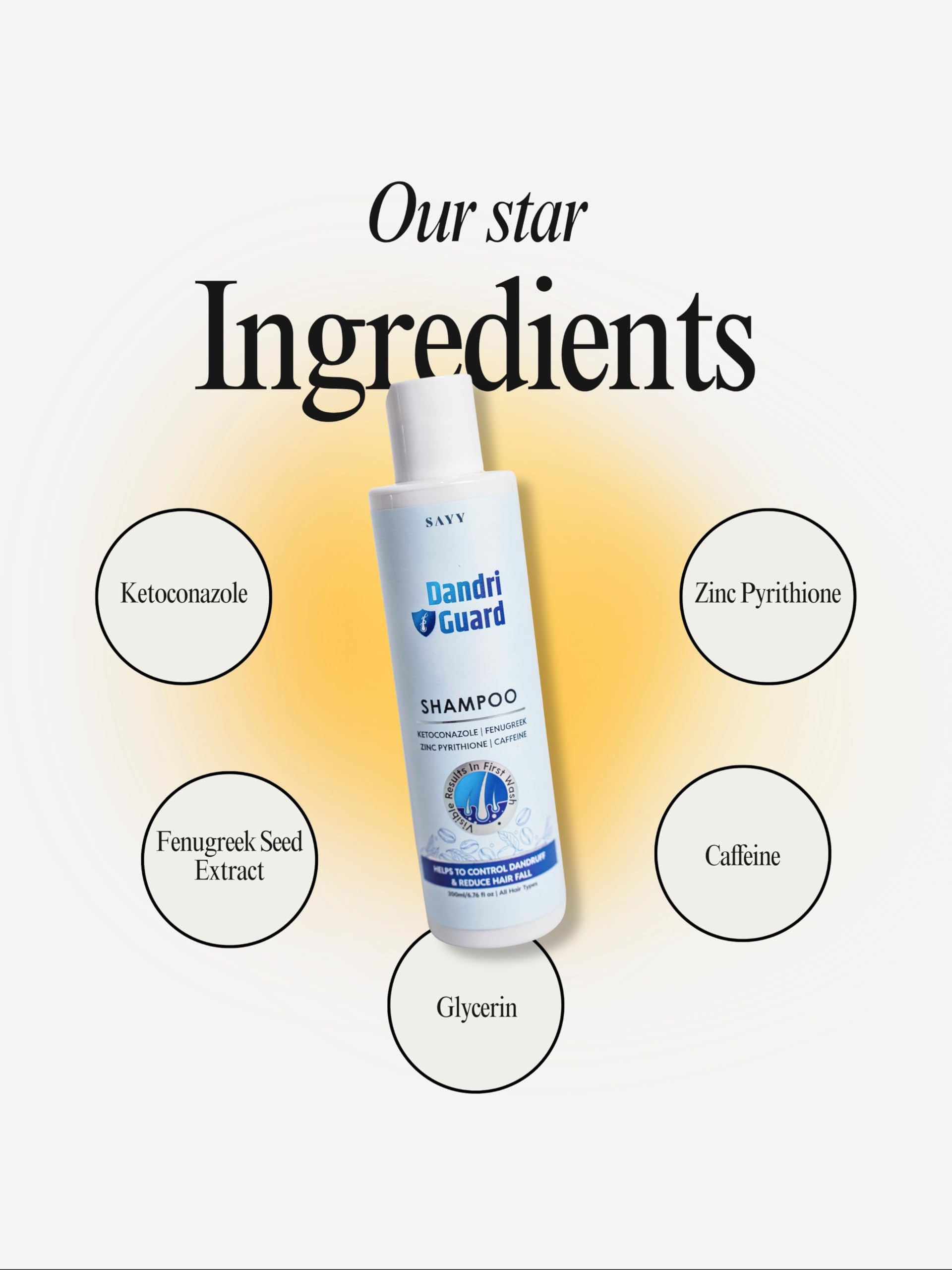 SAYY Dandri Guard Anti Dandruff & Hair Fall Shampoo for All Hair Types 4