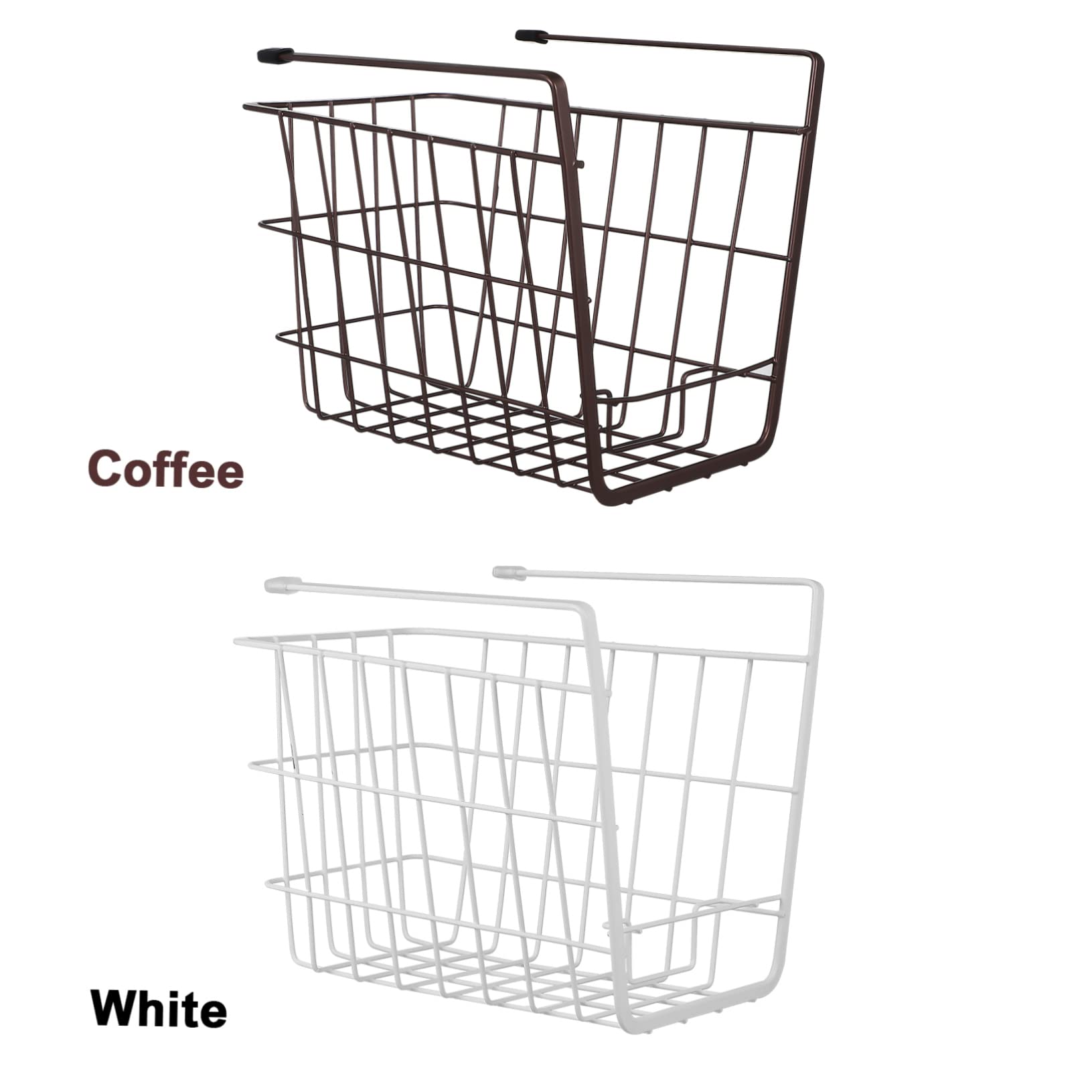 Amosfun Cesta De Almacenamiento Colgante 2 Pcs Organizador De Cocina Cesta De Alambre Bajo Estante