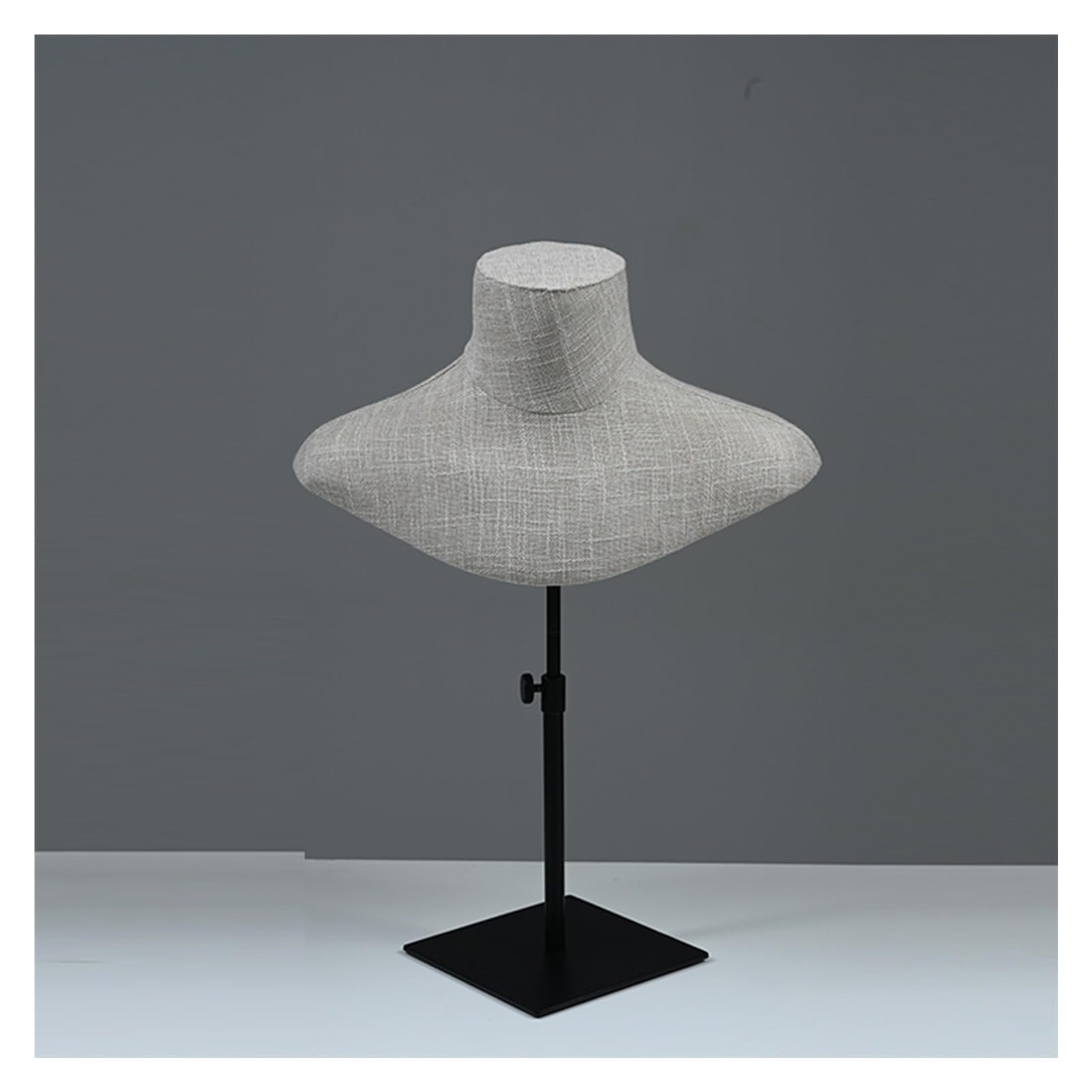 Mannequin de présentation bijoux réglable avec buste et torse pour l'exposition de colliers