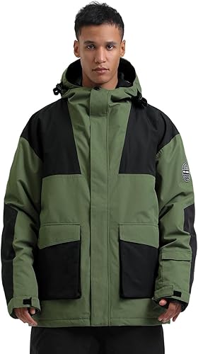 Miniatura 7 de GSOU SNOW Chaqueta de esquí para mujeres y hombres abrigo de snowboard para deportes al aire libre impermeable resistente al viento nieve con