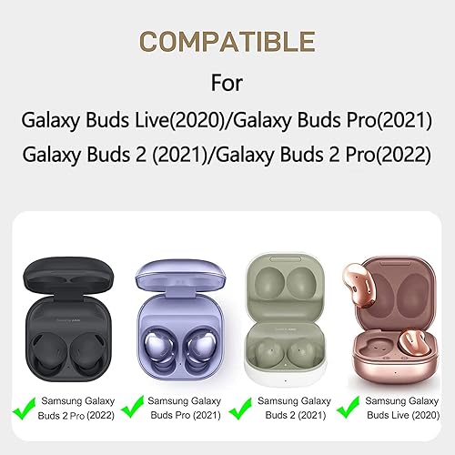 Miniatura 2 de Funda transparente con bloqueo para auriculares Samsung Galaxy Buds FE (2023)Buds 2 Pro (2022)Buds 2 (2021)Buds Pro (2021)Buds Live (2020) Funda con