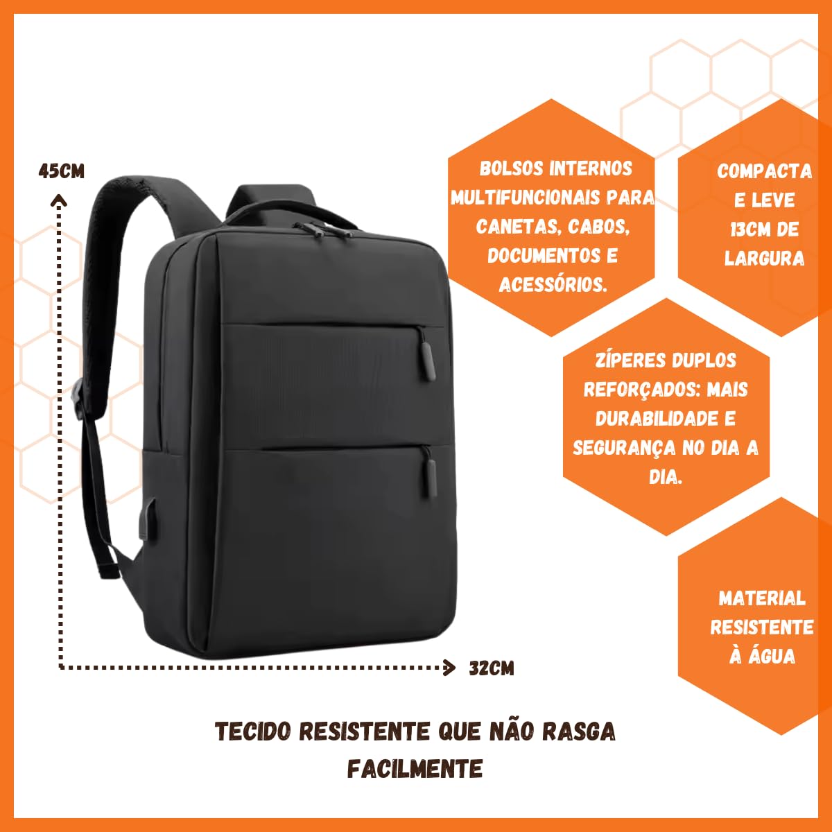 Mochila Executiva Masculina Feminina Notebook Impermeável USB Slim Trabalho Faculdade Viagem em promoção! Veja a oferta e mais achadinhos de Mochilas & Pastas Masculinas 5 Hoje é o melhor dia para comprar Mochila Executiva Masculina Feminina Notebook Impermeável USB Slim Trabalho Faculdade Viagem com aquele preço maroto! Promoção! Aproveite a oferta! 5