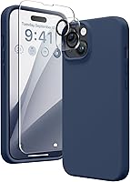 Vista 186 de GONEZ Funda de silicona para iPhone 14 Pro Max, compatible con MagSafe, con protector de pantalla + protector de lente de cámara, silicona líquida a