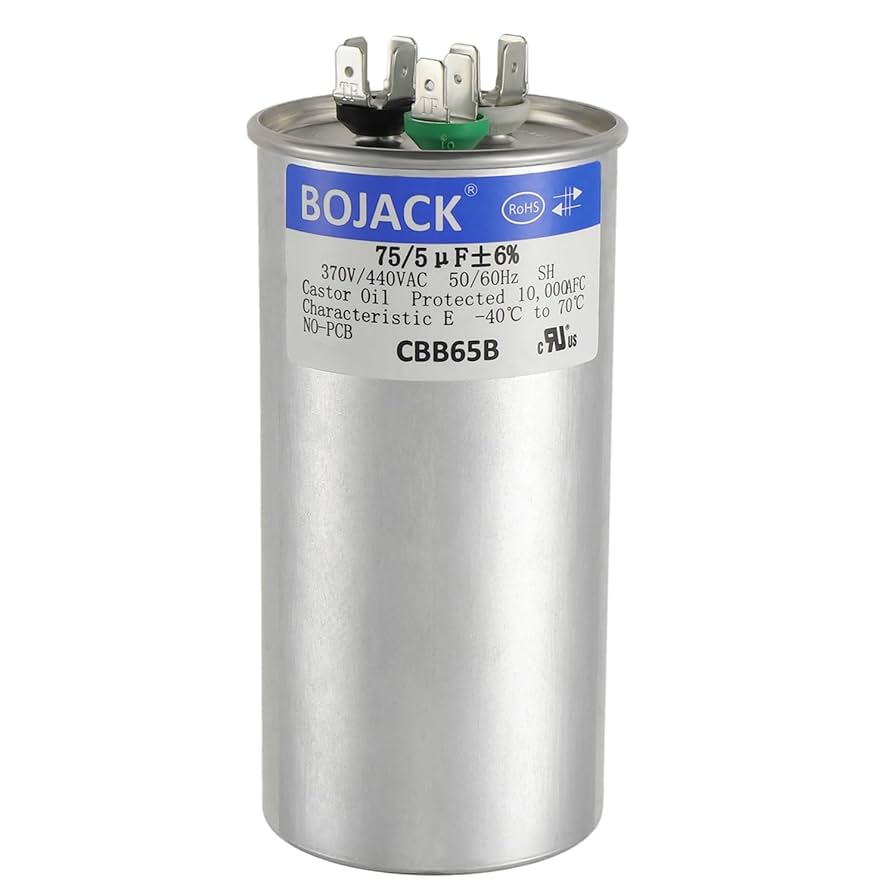 ｃｄ5 BOJACK 7.5 uF ±6% 7.5 MFD 370V/440V CBB65 Oval Run Start