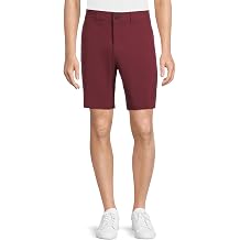 George [g] Men's Synthetic 9" Flat Front Relaxed Fit Shorts