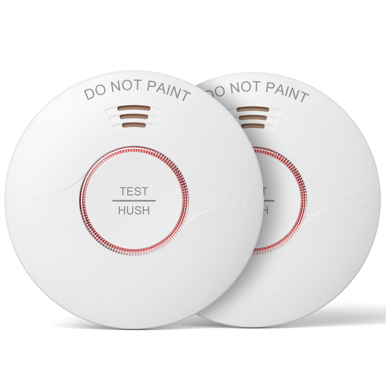 GHAZOR Smoke Alarms for Home,10 Year Battery Operated Fire Alarm with Test/Silence Button, Smoke Detector with LED Indicator & 85 dB Loud Alarm, Conforms to EN 14604 Standard (2 Pack)