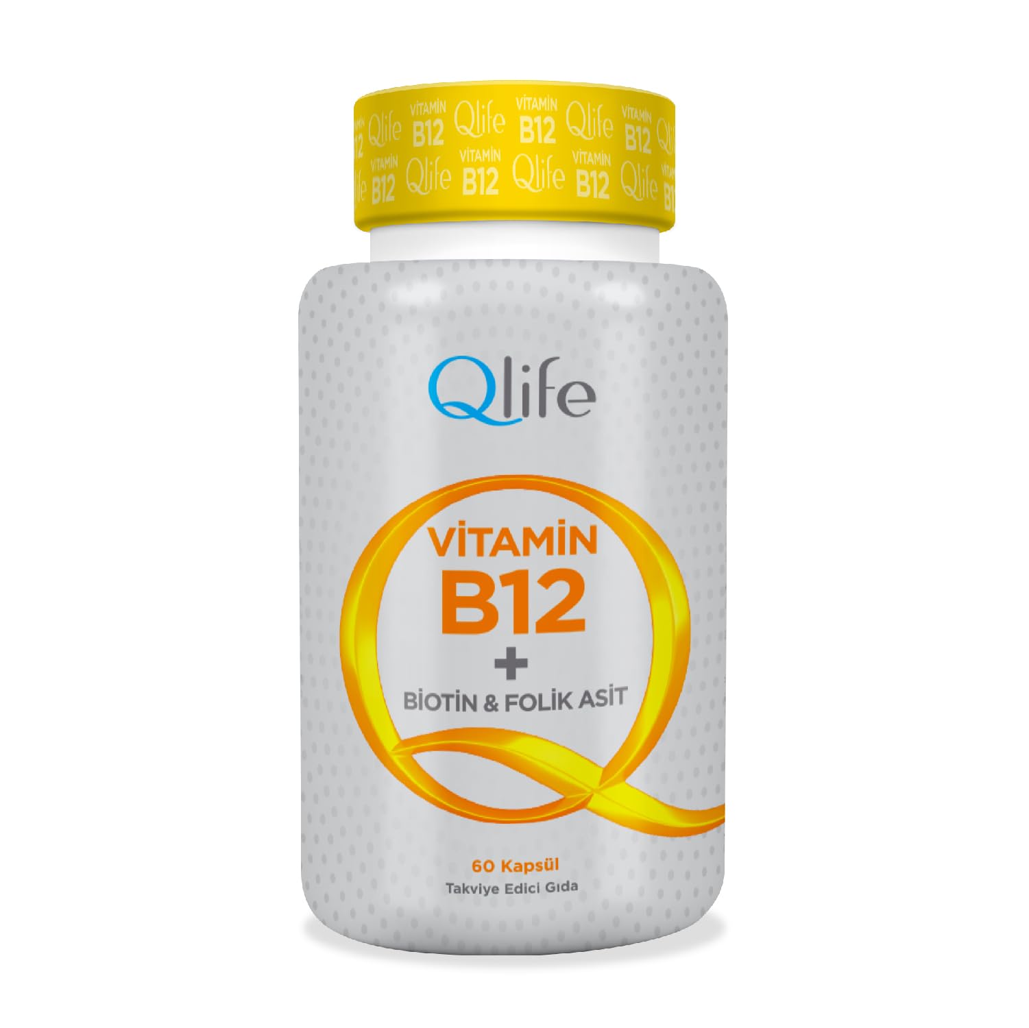 Qlife Vitamin B12 + Biotin & Folik Asit 60 Kapsül