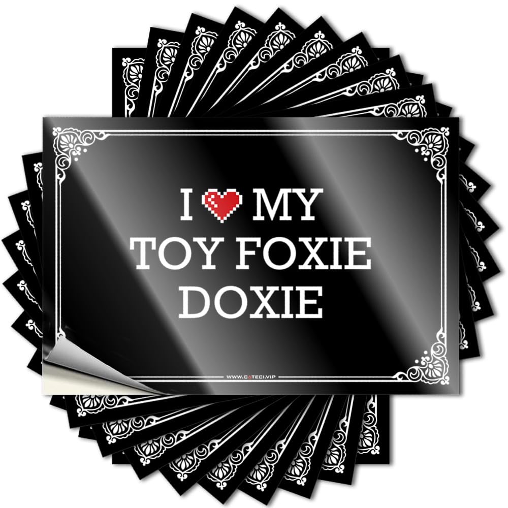Funny Sticker Music Decor | Tiny Cover I Love My Toy Foxie Doxie for Motorcycle(12X18CM)