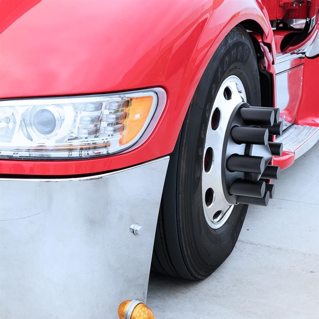 C2W (60, Cbox) 33MM x 4 1/4" Black Tall Cylinder NUT Cover - Thread-On (60, Pack), Interior/Exterior Upgrade