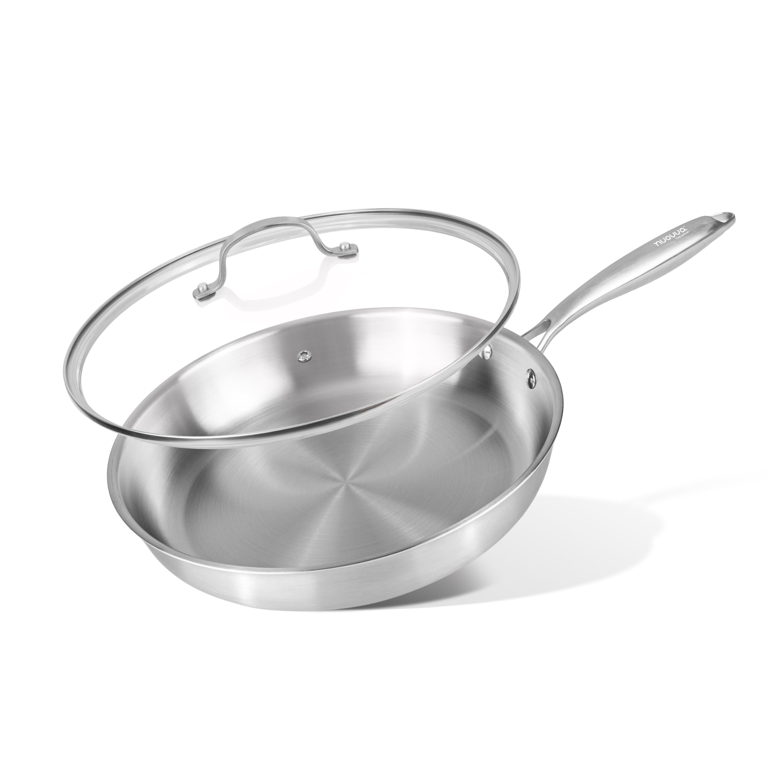 Stainless Steel Pots and Pans Set – 14pcs Cookware with Glass Lids – Induction Hob Pot Set – Cooking Saucepan Pots & Frying Pan Set – by Nuovva — view 12