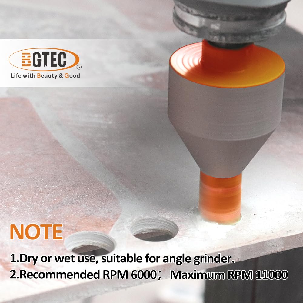 BGTEC Diamentowe wiertło palcowe, diamentowe wiertło do fazowania do płytek ceramicznych, płytek porcelanowych, marmuru, gwintu M14