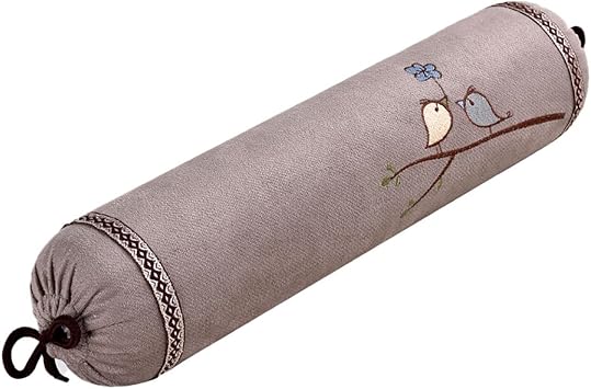 ZHIWEIKJ Organic Buckwheat Neck Pillow, Buckwheat Pillow Adjustable Firm Bolster Neck Roll Pillow for Pain Pain Relief Sleeping Round Support Cervical Pillows Round Pillow Color B