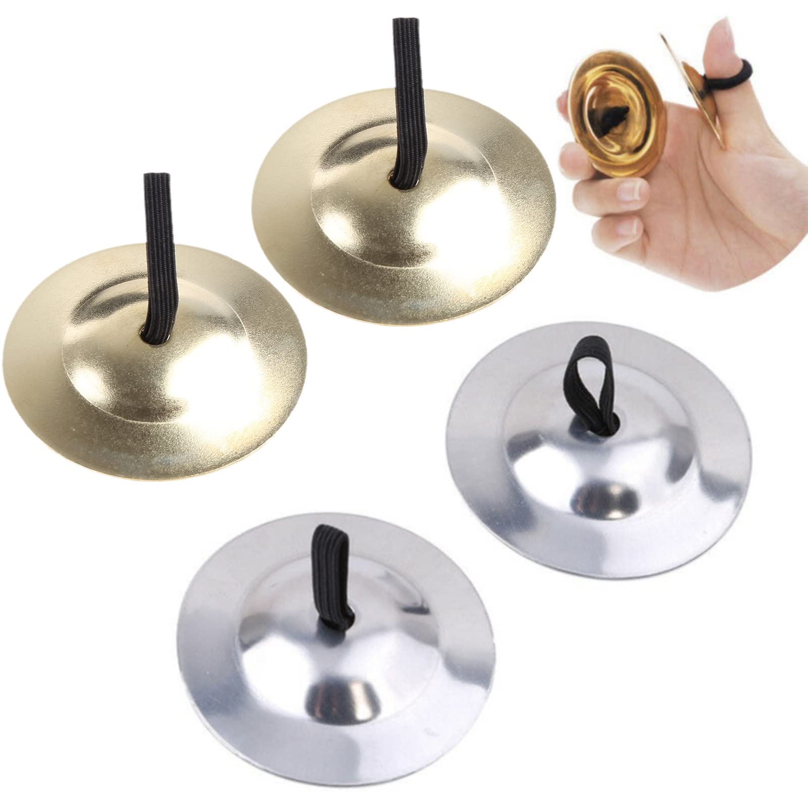 1 Pair Belly Iron Dance Finger Brass Dancing Music Equipment Accessories Percussion Musical Instrument