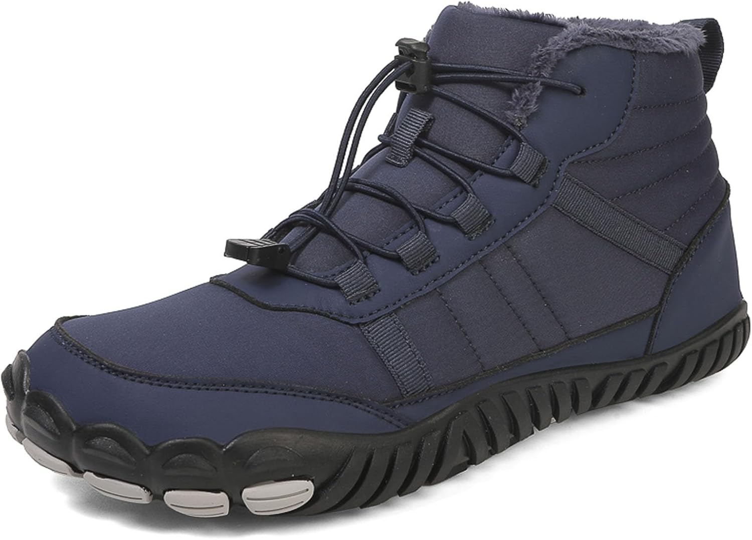 SECHRITE Barefoot Hiking Boots for Women Men Waterproof Winter Barefoot Shoes Warm Snow Boots Zero Drop Wide Toe Box Non-Slip Hike Walking Shoes