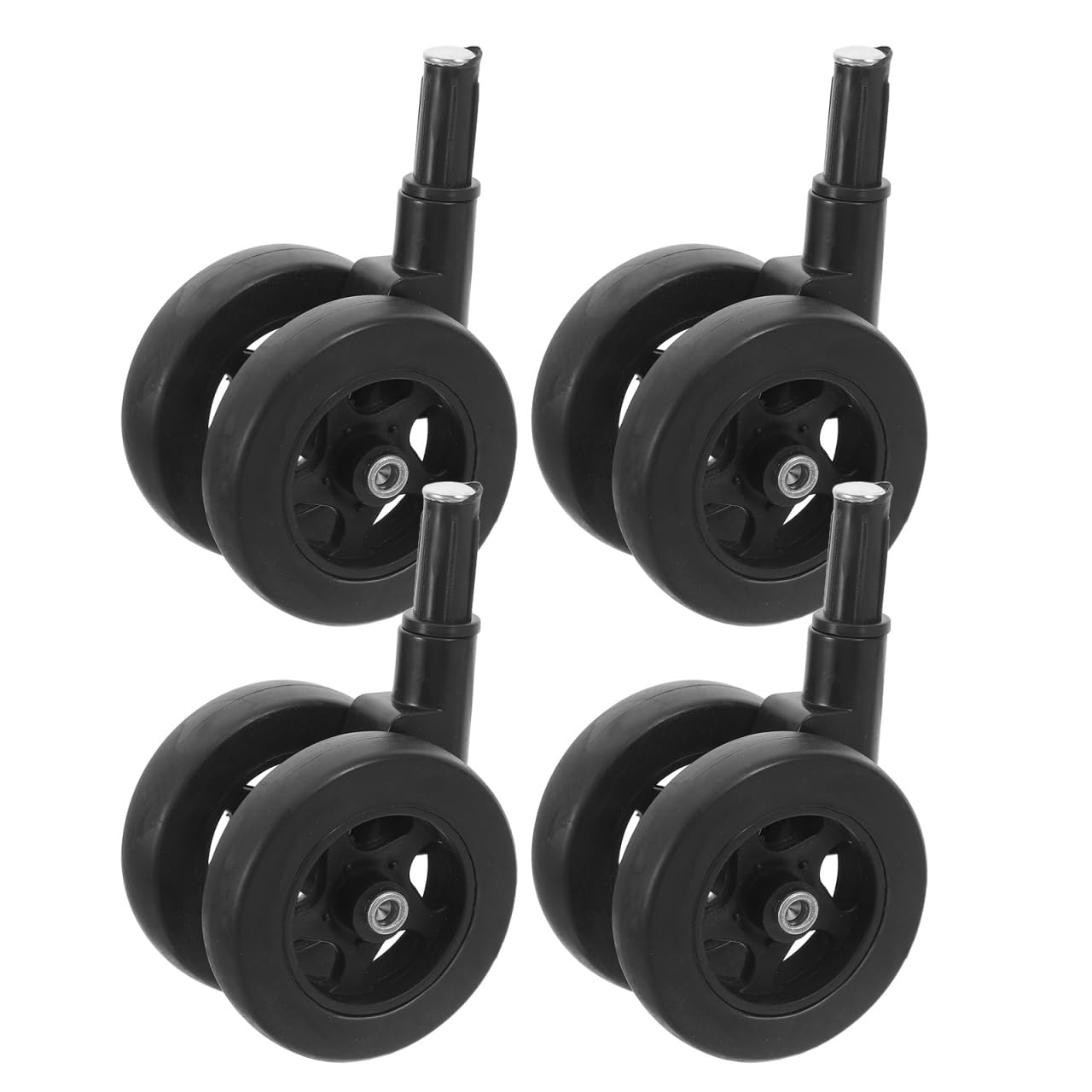 Homoyoyo 4pcs Stroller Wheels: Plastic Swivel Stem Caster Front Or Back Replacement Wheels Baby Stroller Accessories For Baby Trolley Walker-image-14