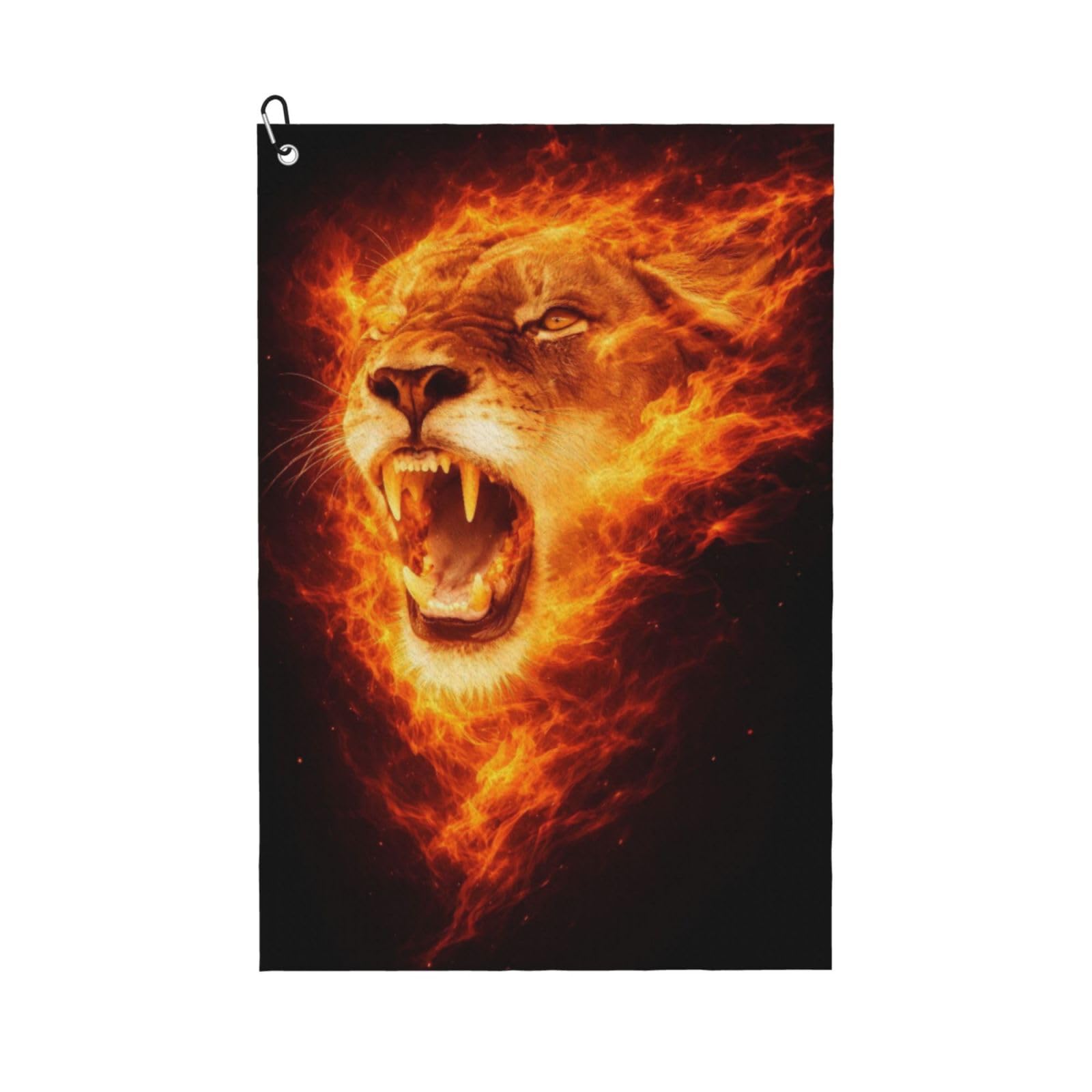 BSDFGSDD Lion Angry Fire Golf Towel 24 x 16 inches
