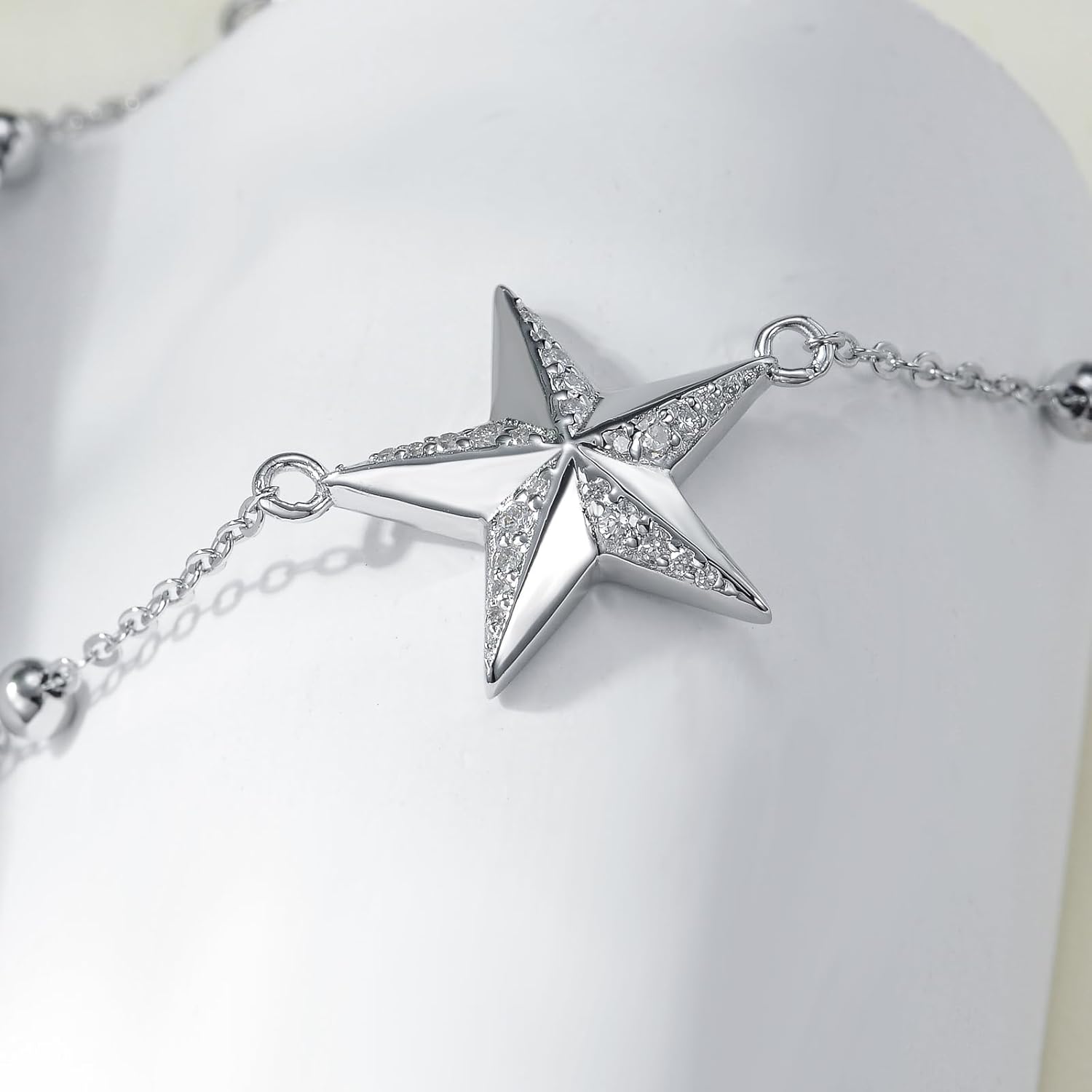 Diamond Star Bracelet for Women 925 Sterling Silver Star Bracelet with Lab Grown Diamonds Jewelry Gifts - Image 5
