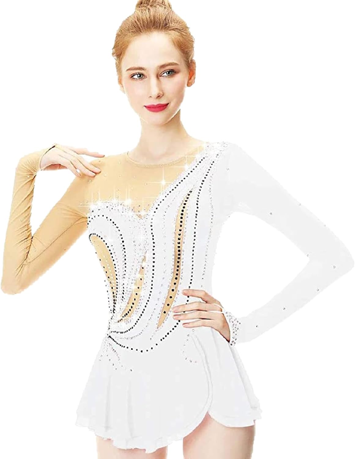 Figure Skating Dress for Women Girls Sport Clothing Outfits for Ice Skating Dance Performance