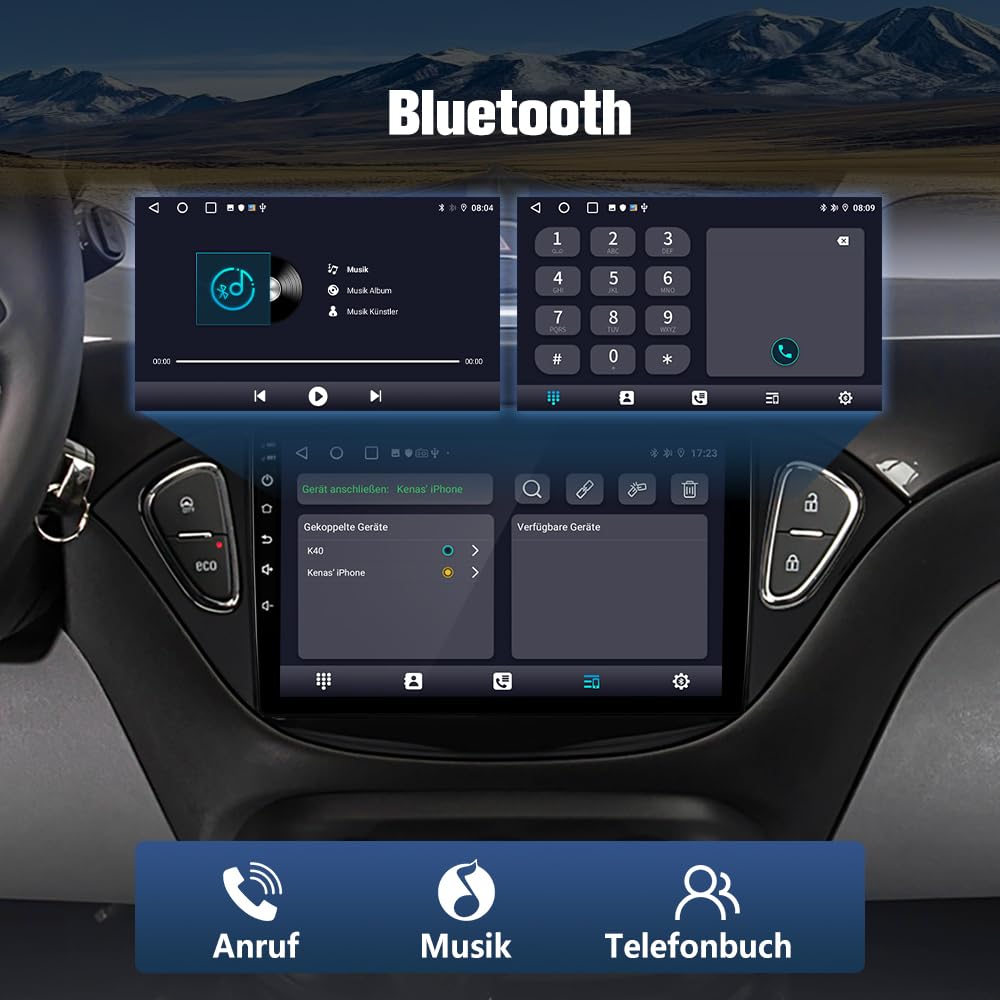 Junsun Android Autoradio für Opel Corsa E (2015-2019), Opel Adam (2013-2016) 2GB+64GB CarPlay, Android Auto, FM Radio, Bluetooth, WLAN, Navigtion, Lenkradsteuerung