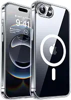 FIT IT Capa Magnética para iPhone 16e, Compatível com MagSafe, TPU Slim, Proteção para Câmera, Transparente (Transparente)